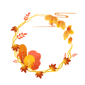 边框纹理-秋季树叶边框
